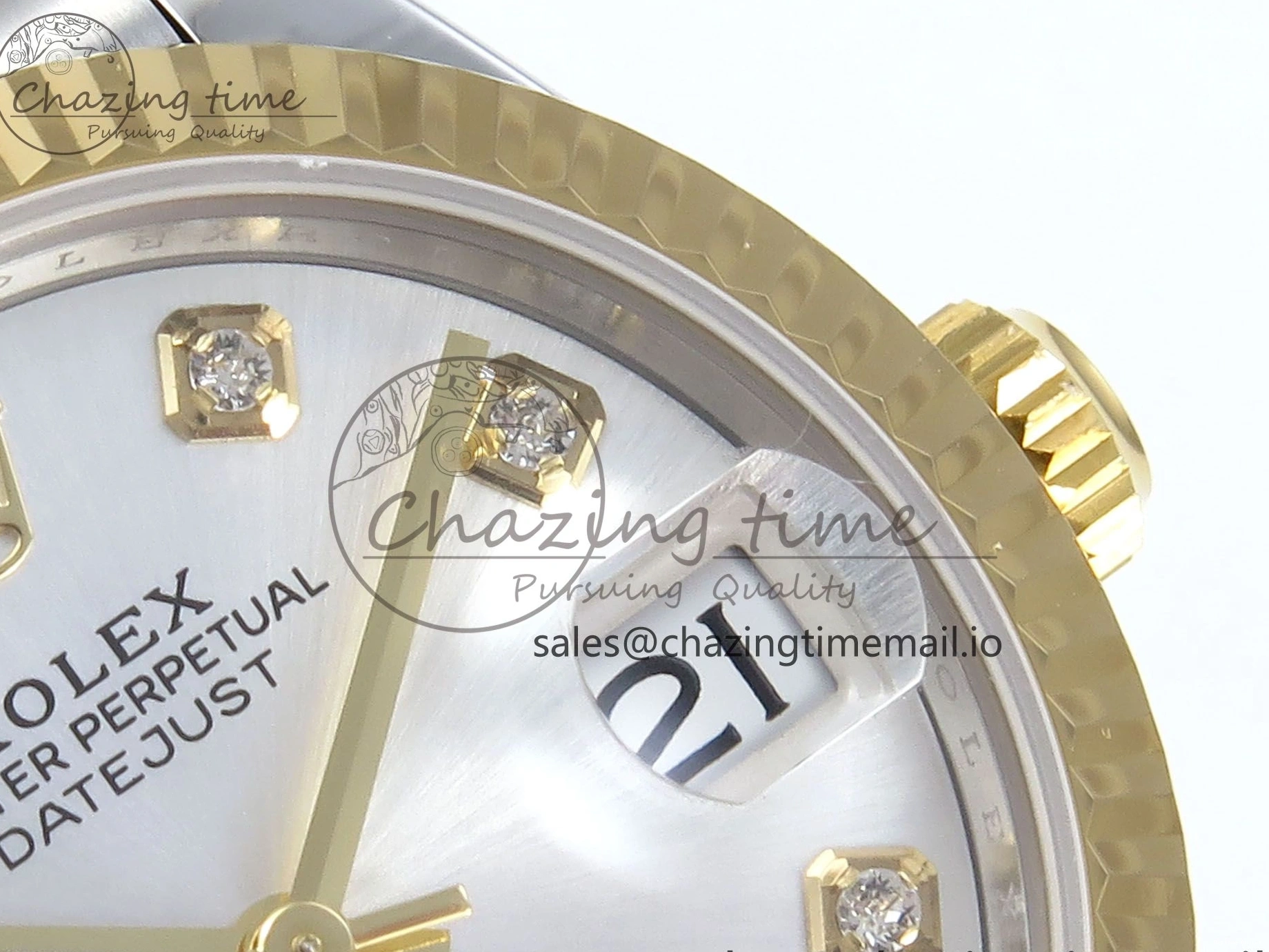 0214 DateJust 31 278273 ARF 1:1 Best Edition 904L Steel Silver Diamonds Dial on SS YG Jubilee Bracelet ETA TechFriendly 571